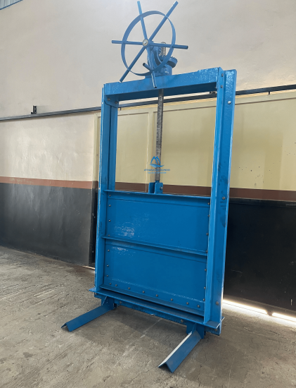 PINTU AIR SINGLE GEARBOX (tampak samping)